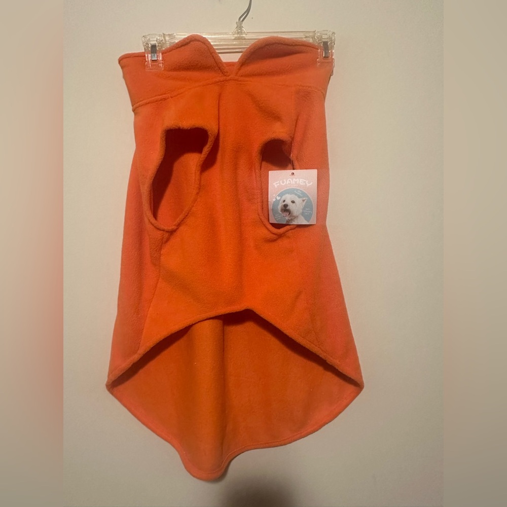 FUAMEY Orange Dog Fleece Vest